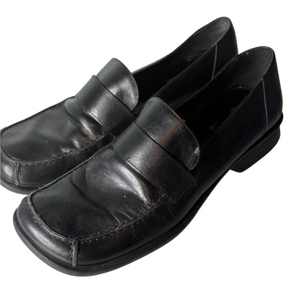 725 Originals Black Leather Loafers 6 Shoes Classic Slip-On Design - Picture 2 of 9